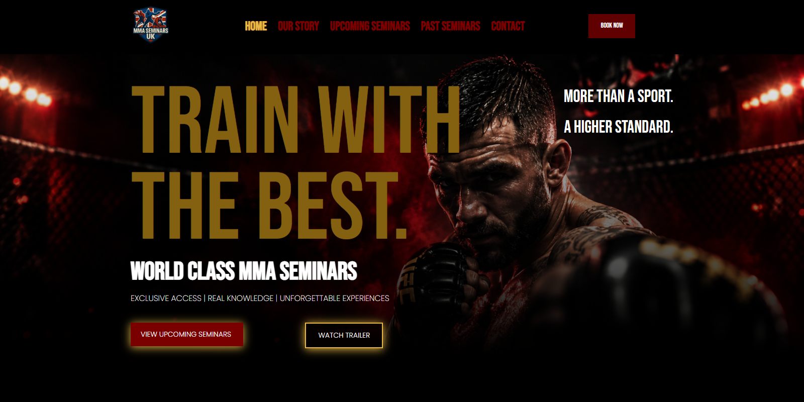 MMA Seminars UK website homepage
